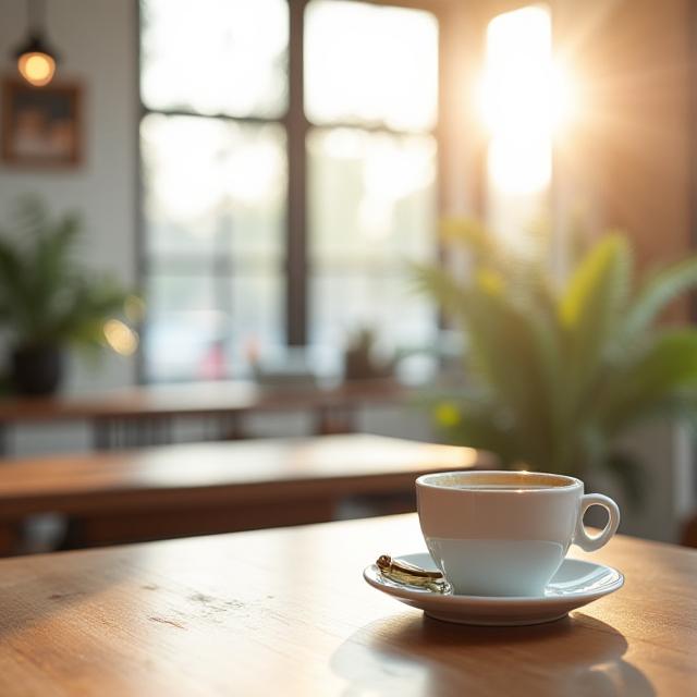 Czyste i jasne wnętrze kawiarni Kompass Kawa symbolizujące przejrzystość