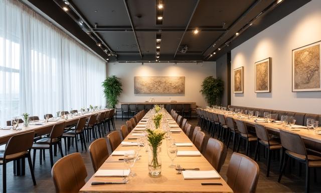 Wnętrze Kompass Kawa przygotowane na event prywatny